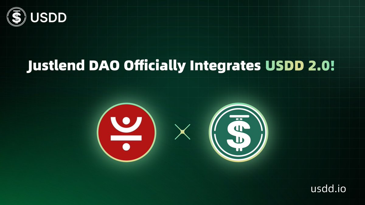 🥳 The supply and borrow market for #USDD 2.0 on #JustLend DAO is now LIVE!  @DeFi_JUST Explore the opportunities here 👉https://t.co/KoVBjT94fh