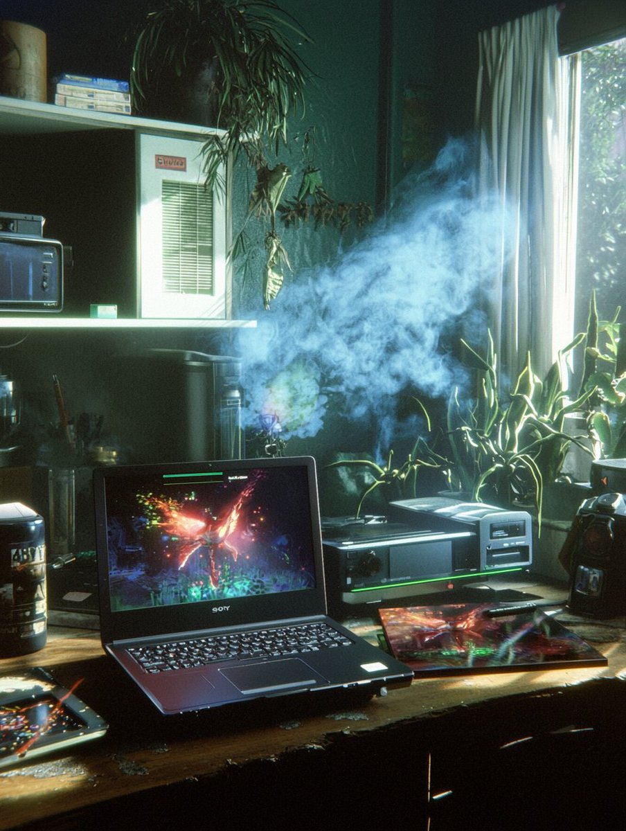 AllarHaltsonen's tweet photo. One of my favorite sref discoveries.

I feel that 2002 Sony era.

It gives both modern realistic and retro gaming cg mix. https://t.co/Yl8zkoBsEq