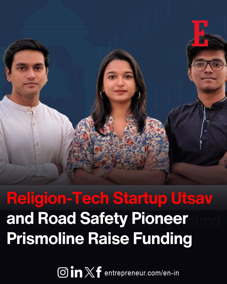 EntrepreneurIND's tweet image. Religion-Tech Startup Utsav and Road Safety Pioneer Prismoline Raise Funding

Utsav Raises INR 6.35 Cr to Revolutionise Spiritual Experiences with Tech Innovations 

Read full story:- entrepreneur.com/en-in/news-and… 

#UtsavTech #SpiritualTech #TechInnovation #SpiritualExperience