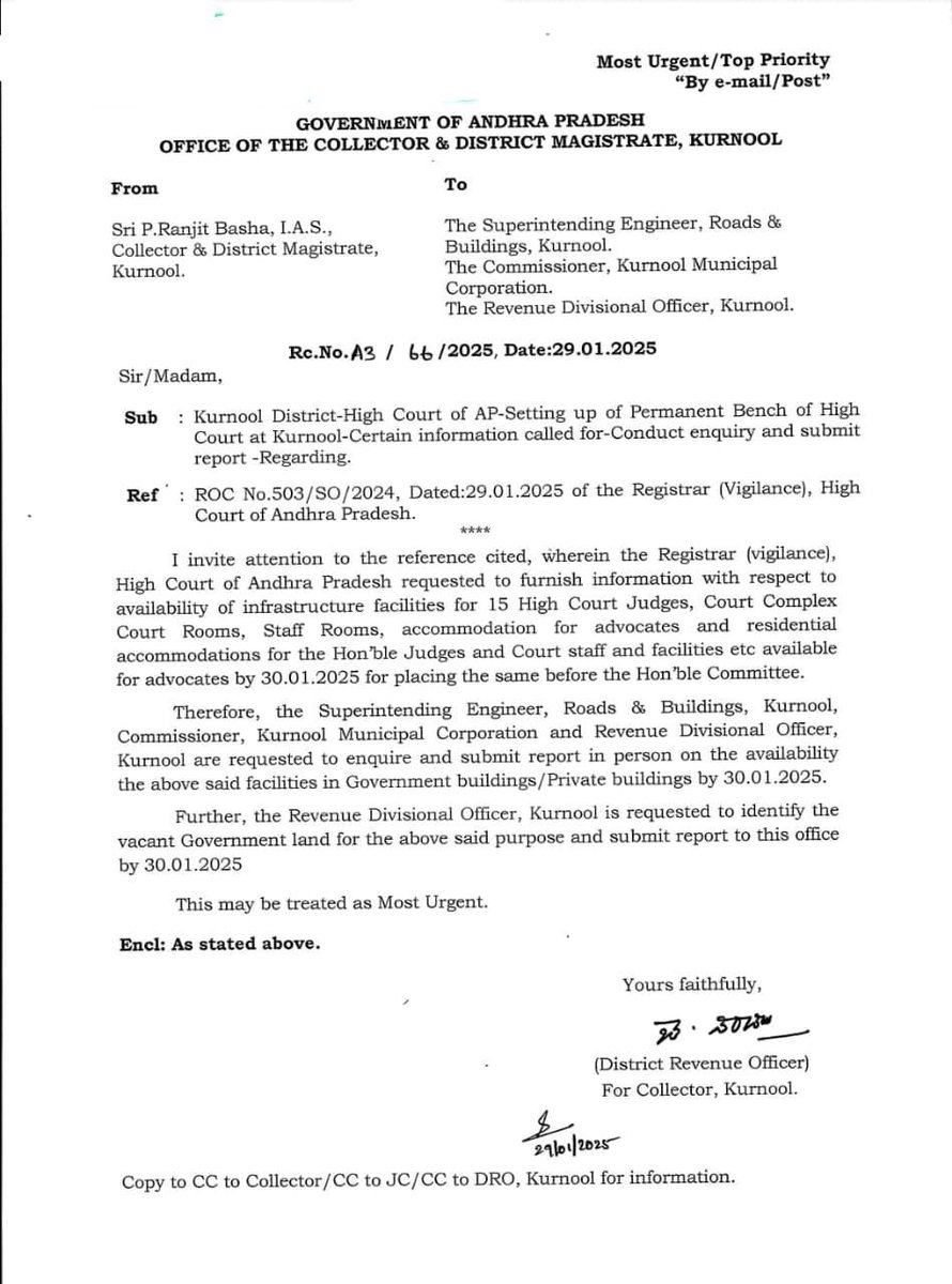 SriKrishnaLavu's tweet photo. Big Win for Rayalaseema!
The NDA Alliance government in Andhra Pradesh fulfils yet another election promise—a permanent High Court bench sanctioned in Kurnool! ✅
G.O. issued for infrastructure development, paving the way for improved judicial access in the region.
A historic step towards decentralized governance and justice for all!
#KurnoolHighCourt
#NDAGovt
#RayalaseemaDevelopment