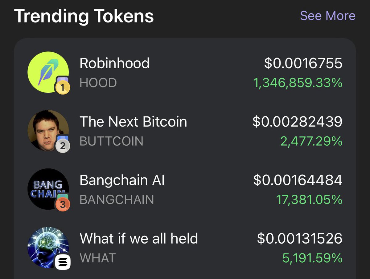 $HOOD is now trending #1 on Phantom wallet.

What do you think happens when 15 million Phantom users wake up and see that they now have a chance to take back what Robinhood took from them in 2021.

They can’t shut off trading this time.

Gg.