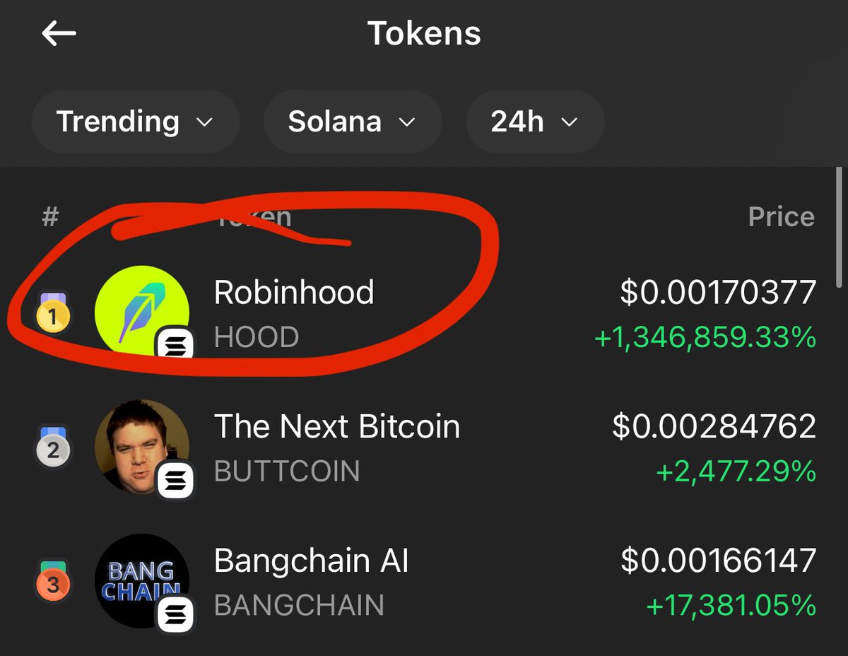 The more I dig into the $HOOD narrative the more bullish I get 

Just launched hours ago and already trending #1 on Phantom 

We’re overdue for a multi billion $ runner on SOL and this truly can be the one 

FLIP THE STOCK