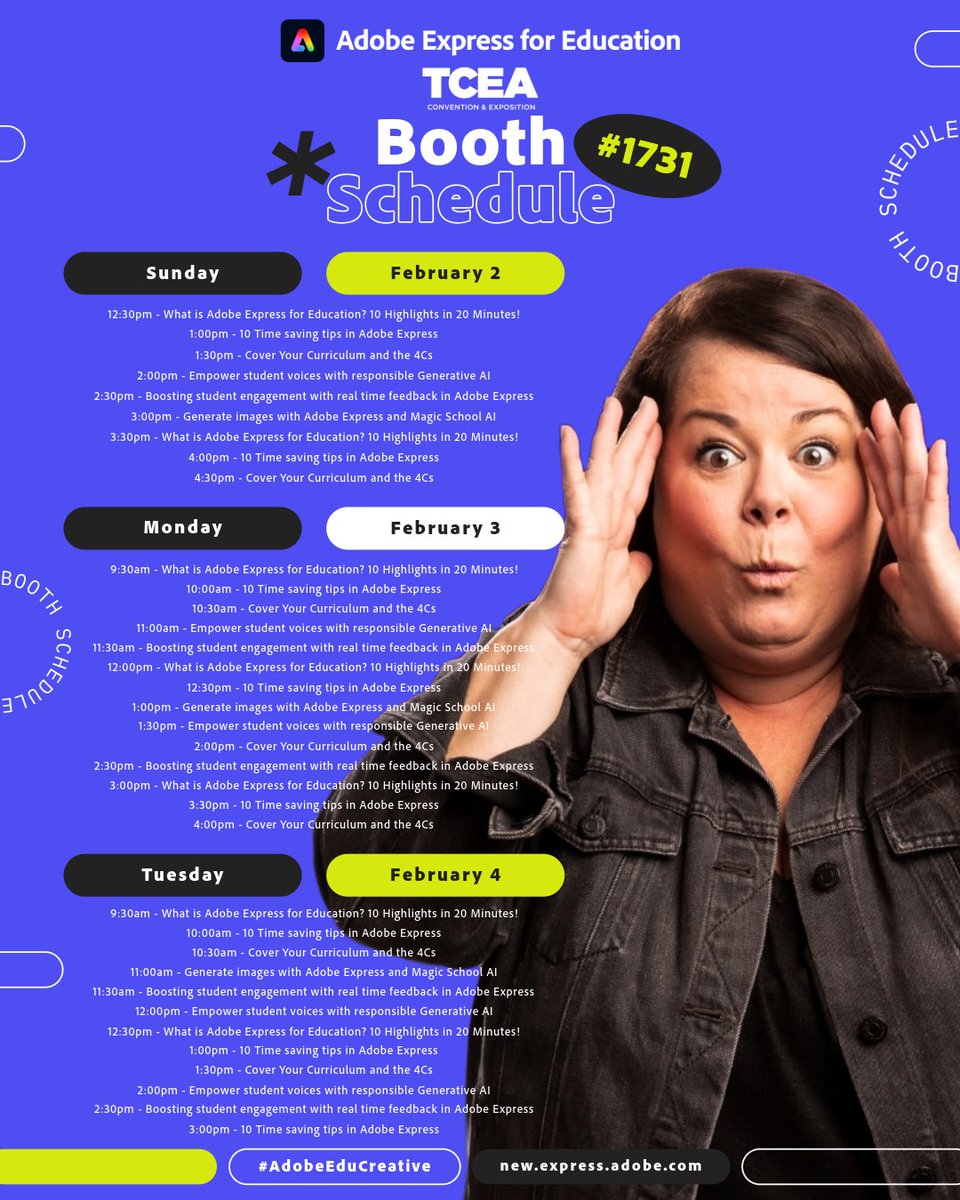 Well it's almost time... my bags are (mostly) packed and I'm flying out to <a href="/TCEA/">TCEA</a> in the morning! ✈️🧳❤️

I cannot wait to share <a href="/AdobeForEdu/">Adobe For Education</a> and celebrate the <a href="/AdobeExpress/">Adobe Express</a> Community! Be sure to stop by and say hi at BOOTH 1️⃣7️⃣3️⃣1️⃣ SO excited to see you there! 

#AdobeEduCreative
