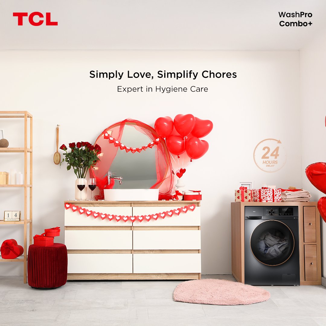 TCLPH's tweet image. Laundry on your schedule! The 24-hour delay adapts to your busy lifestyle, so you can spend more time creating important moments. Simplify love, simplify chores!

#TCLWashPro #TCLComboPlus #TCLInspireGreatness #TCLPhilippines