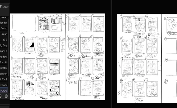 thumbs for kuramei doujin so far.. may be well over 50 pages but it needs to be done and printed by april so im locked in bros 