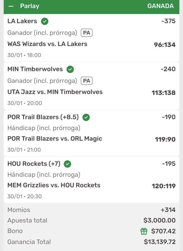 picks_koalateam's tweet photo. $3000 entre los RT Y ❤️ POR QUÉ GANAMOS ABSOLUTAMENTE TODO

4 PUTOS PARLEYS EN UN DÍA , LA AUTÉNTICA LOCURA , NO ME LA PUEDO CREER 
 
-PARLEY +944 ✅
- PARLEY +314 ✅
-PARLEY +278 ✅
-PARLEY +427 ✅ https://t.co/ihcGhW9qfk