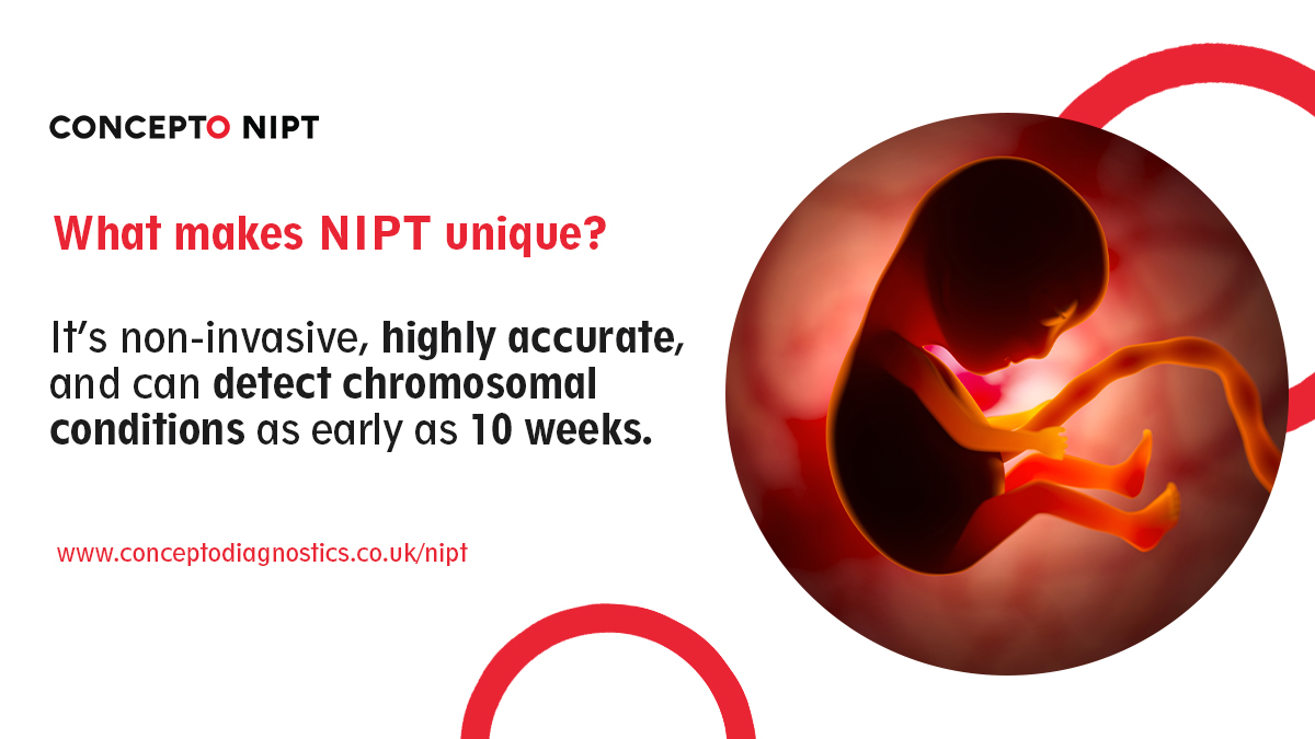 What makes NIPT unique? It’s non-invasive, highly accurate, and can detect chromosomal conditions as early as 10 weeks. 🩺#NIPTExplained #PrenatalTesting #PeaceOfMind #EarlyDetection