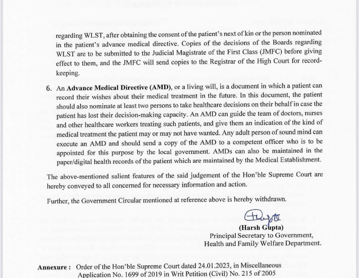 Dinesh Gundu Rao/ದಿನೇಶ್ ಗುಂಡೂರಾವ್ (@dineshgrao) on Twitter photo My Karnataka Health Department, <a href="/DHFWKA/">Karnataka Health Department</a>, passes a historic order to implement the Supreme Court’s directive for a patients Right to Die with dignity.
This will immensely benefit those who are terminally ill with no hope of
recovery, or are in a persistent vegetative state, and My Karnataka Health Department, <a href="/DHFWKA/">Karnataka Health Department</a>, passes a historic order to implement the Supreme Court’s directive for a patients Right to Die with dignity.
This will immensely benefit those who are terminally ill with no hope of
recovery, or are in a persistent vegetative state, and