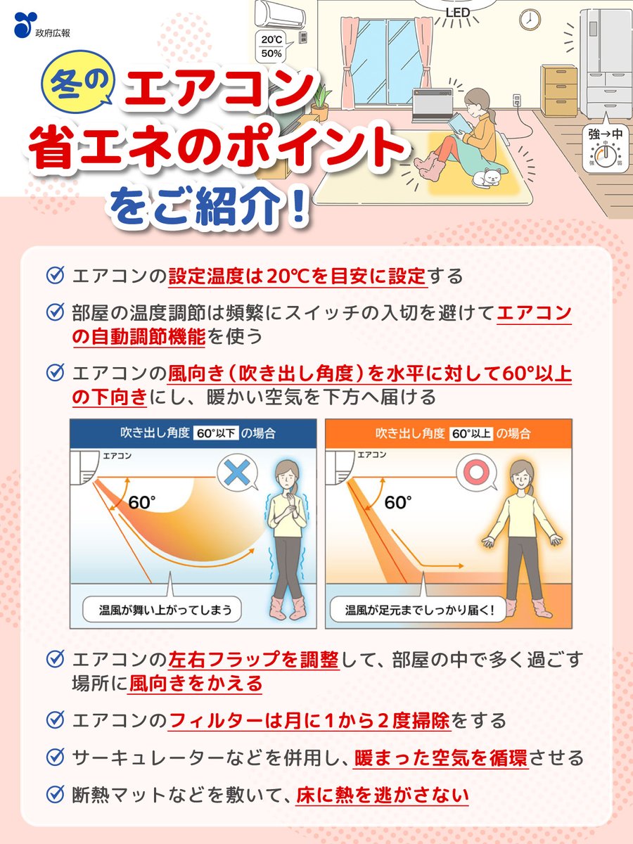 2月は #省エネルギー月間? 冬は暖房の使用によってエネルギーの消費量 