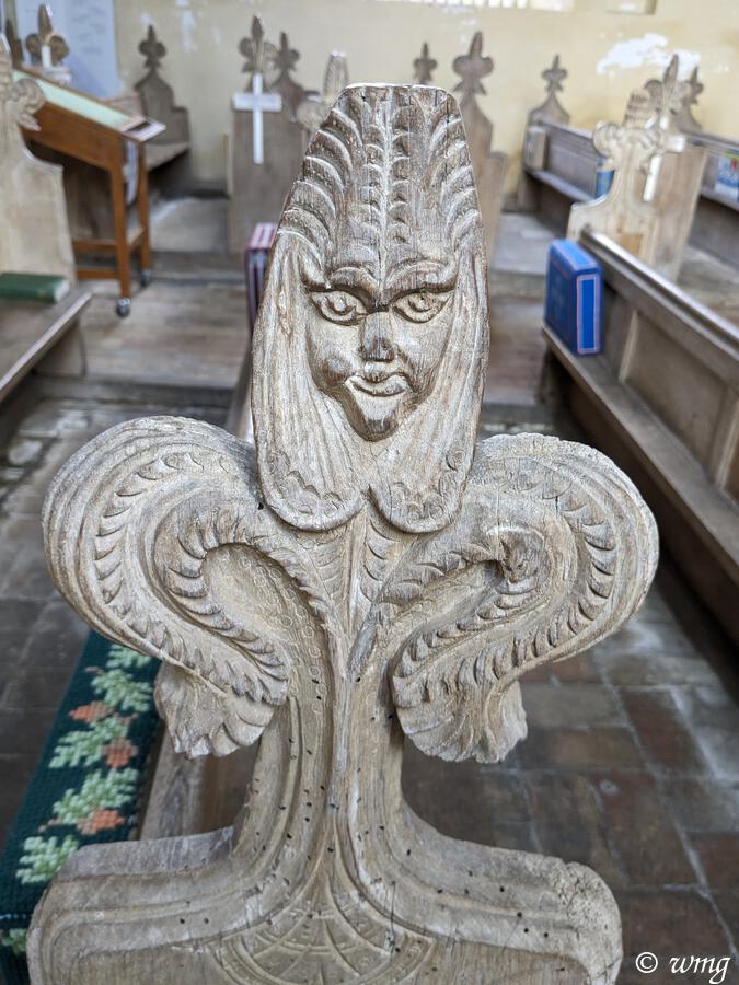 #FacesOnFriday
An example of this magnificent woodwork in this church,
St Martin, Thompson, #Norfolk