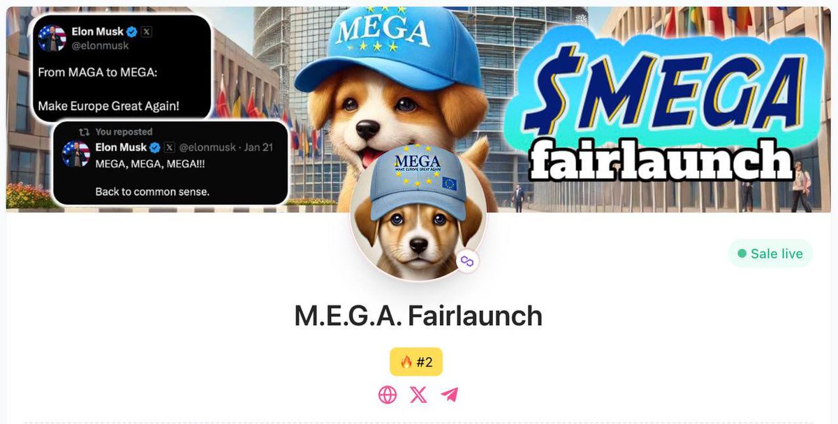 🚀 FINAL HOURS – MEGA IS ABOUT TO LAUNCH! DON’T MISS OUT! 🚀

#MEGAArmy, this is IT! FINAL HOURS of the FL on PinkSale.finance. This is your last chance to get in before MEGA officially hits the market!

🚀Launching at 15:00 today ‼️

👉 t.me/megapolygon/127