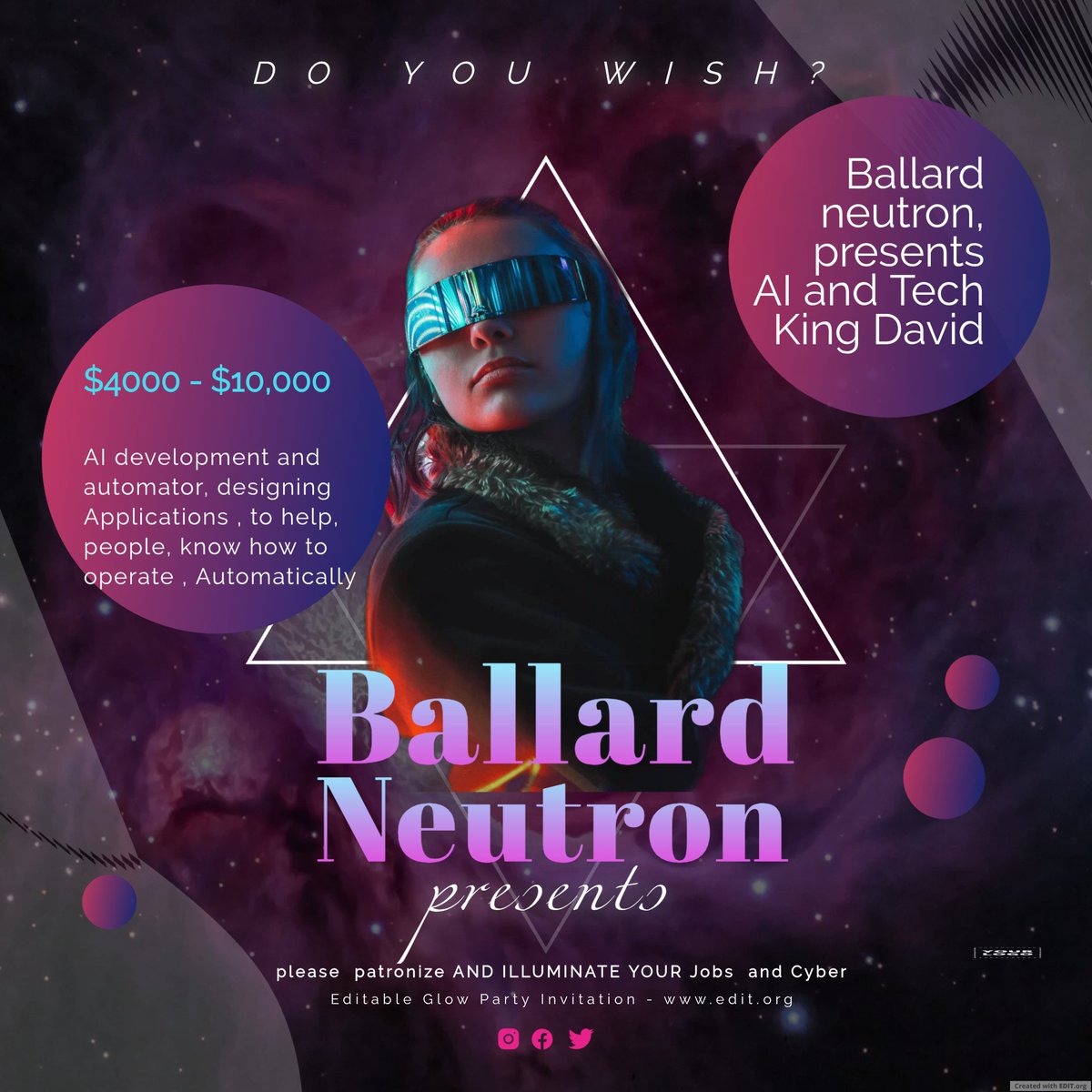 King David Nigeria๐ฏ๐ณ๐ฌ๐บ๐ธ๐ (@kingbarrdavid) on Twitter photo Designs by me.
DM , me if you need an
AI Engineer or Automator 
Or developer 
To help, Attend to your clients 
To help, teach how to operate
For Robots 
Every service an AI , needs to offer. Designs by me.
DM , me if you need an
AI Engineer or Automator 
Or developer 
To help, Attend to your clients 
To help, teach how to operate
For Robots 
Every service an AI , needs to offer.
