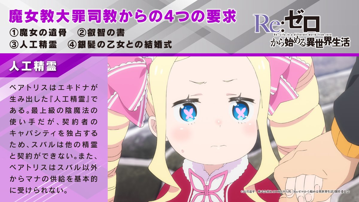 新品 Re:ゼロから始める前日譚　過ぎ去りし日々を愛して　ベアトリス　エキドナ Re:ゼロから始める異世界生活』公式 on X