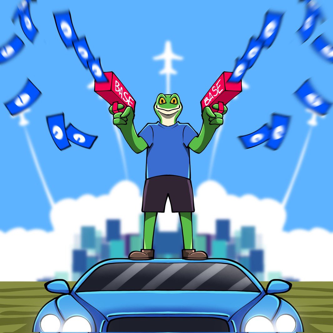 <a href="/MemesOnBase_/">Memes on Base</a> <a href="/BasedBrett/">Brett</a> @Toshi_base <a href="/Ski_CTO/">Ski Mask Dog</a> $GEKO

Strongest meme on base
Delivering team✅
Cult like community✅
Growing by the minute✅

100M is around the corner $GEKO