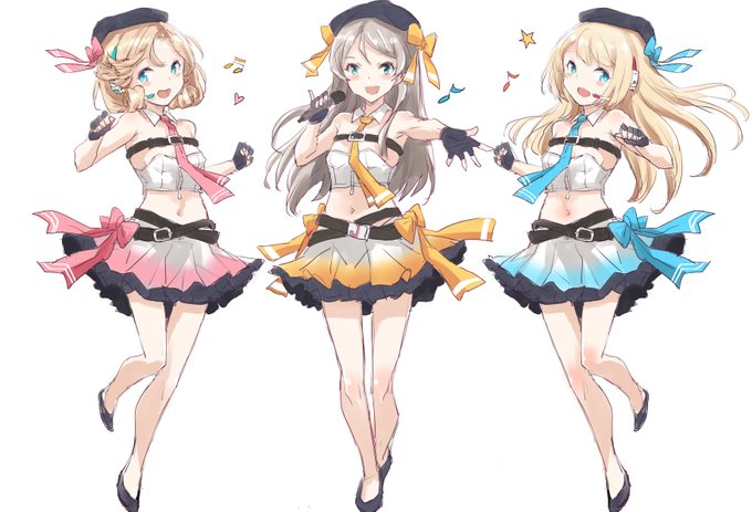 今日はお休みだったので3人揃えちゃいました
アイドルユニット完成です
ナスはほぼ反転コピペですがヨシ! 