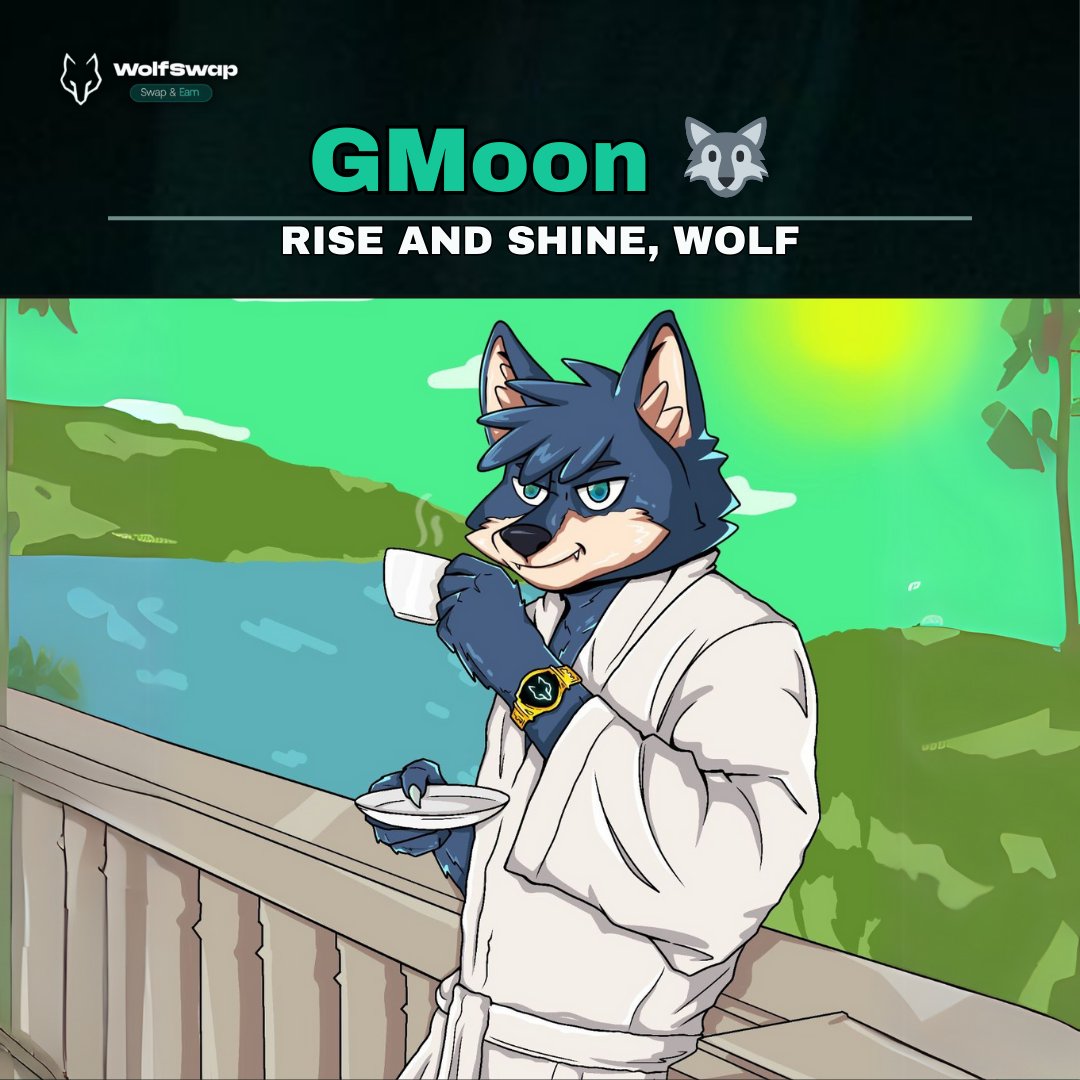 ManColt_0_0's tweet photo. GMoon & happy Friday ๐บ๐
Rise and shine with #Wolfswap!
it's time to amplify your DeFi journey!
The $moon is waiting for you!
#Amplfy #Defi #Wolfswap #GMoon
#crofam #Abstract https://t.co/NeBq1Zl9GO