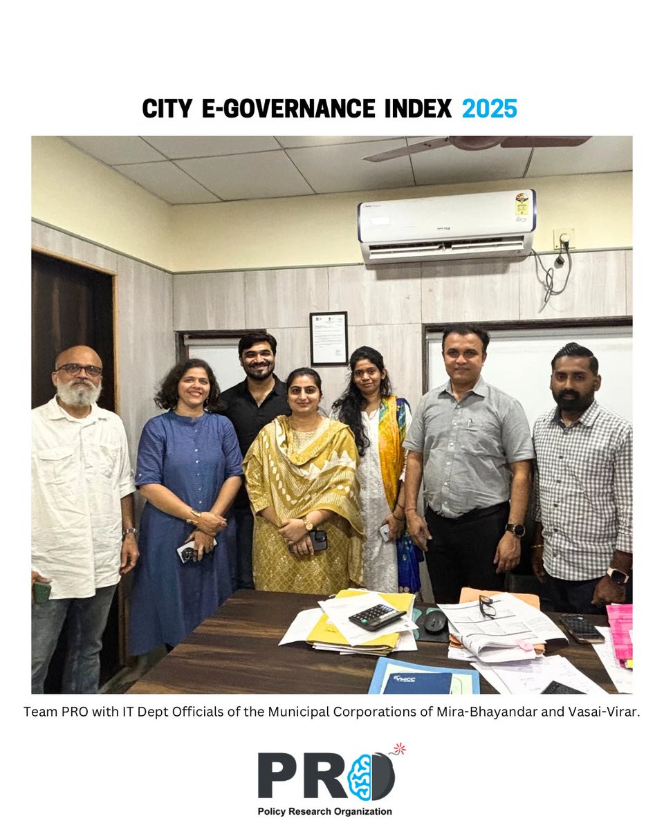 PRO_thinktank's tweet photo. Additionally, we had an insightful interaction with IT officials from the Vasai-Virar Municipal Corporation, discussing their performance in detail.
Constructive change is possible when there’s open dialogue and cooperation between governments and civic organisations! (3/3) https://t.co/ZLVxL7DwOO