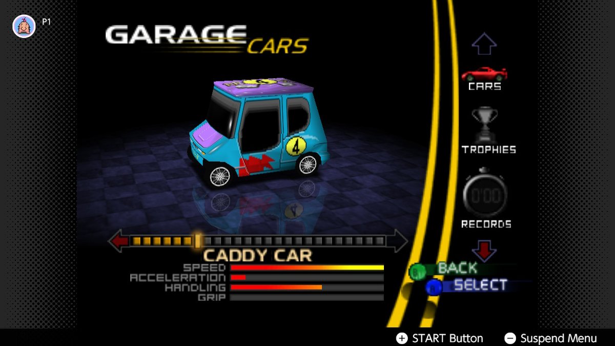 ChrisSaturnTrue's tweet photo. Here's a tip from a RR64 veteran:

Bust a U on Ridge Racer Novice and drive straight into the starting wall, and then the whole track will be mirrored.

Finish in 1st and you'll get the 2nd fastest car in the game

(And the only car that I was able to beat 13th Racing Kid with) https://t.co/Lknlo6cmQ6