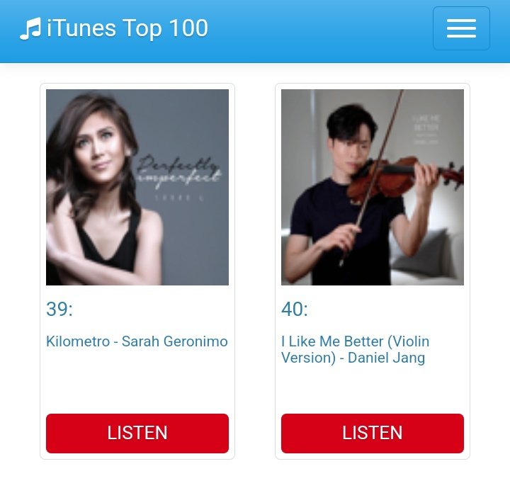 LOOK: Sarah Geronimo's "Kilometro" soars to #39 on iTunes Philippines Top 100 Songs. The song was released more than a decade ago.

icharts.co.za/ph/music/topso…