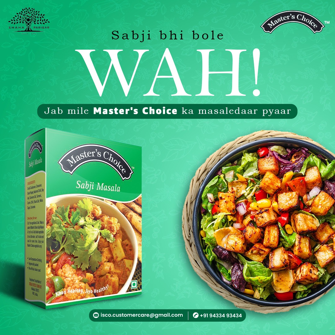 indianspicesco's tweet image. Jab masala ho Master’s Choice ka, toh sabji bhi bole— Pakka swaad hai!😋🍲 
Swad ka asli raaz ab aapke haath! 👩‍🍳

#spiceitup #spicebrand #easymeals #deliciousfood #masterschoice #sabjirecipe #paneerrecipes