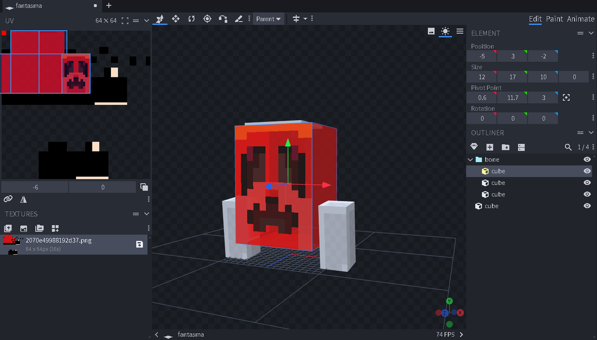 Ya empezamos a trabajar con el modelaje de los nuevos Mobs, para RedSafio 4