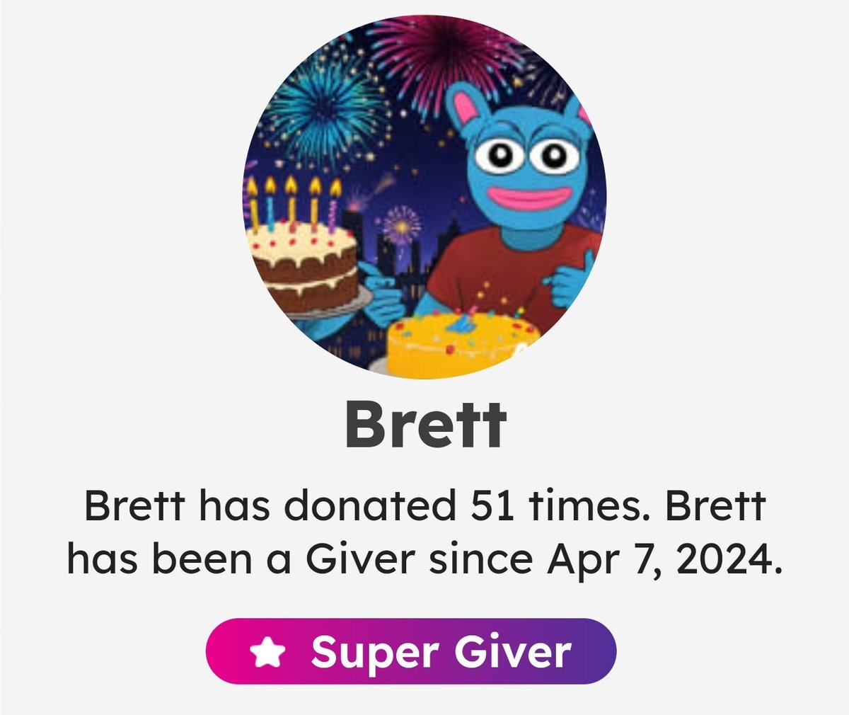 BasedBrett's tweet photo. Super Giver Brett hits US$150k and counting in helping people and students worldwide to improve life and offering education 💙 https://t.co/bRhKNg0o7C