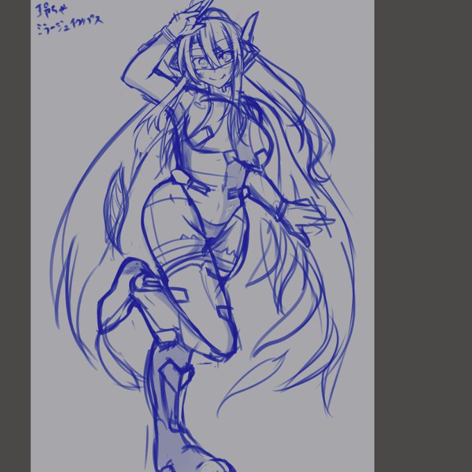 変身後の立ち絵作ってなかったわねのらふがきをした 