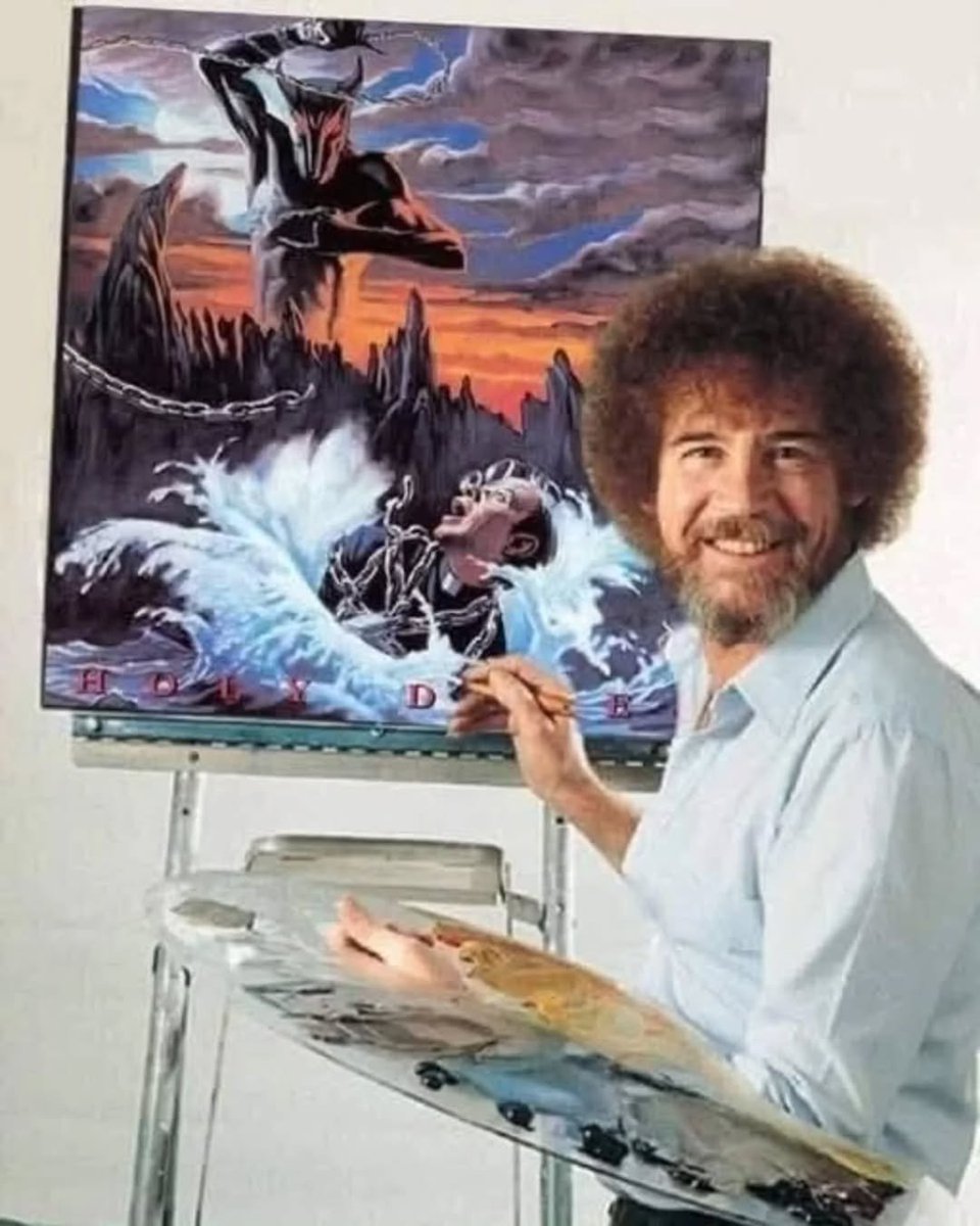 Slash's tweet photo. repost from @heavy_mextal Una verdadera obra de arte 💎

#metal #dio #bobross

iiii]; )' https://t.co/FNn0M3tuMe