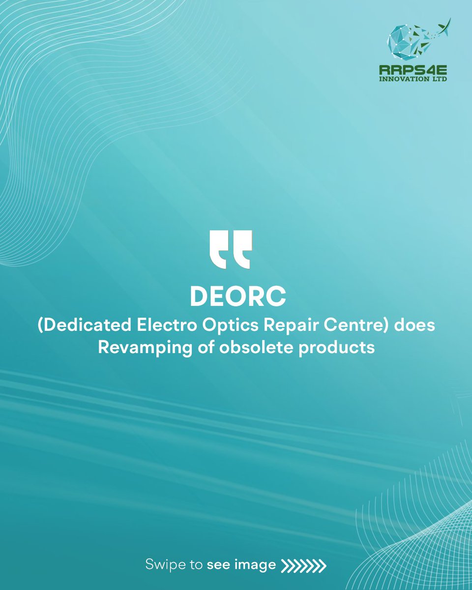 RRPS4E's tweet photo. At DEORC (Dedicated Electro Optics Repair Centre), we specialize in revamping obsolete products, giving them a new lease on life! 

#DEORC #ElectroOpticSolutions #ProductRevamp #TechExcellence #RRPS4E #DefenceTech #Innovation https://t.co/hRnrHUdgrg