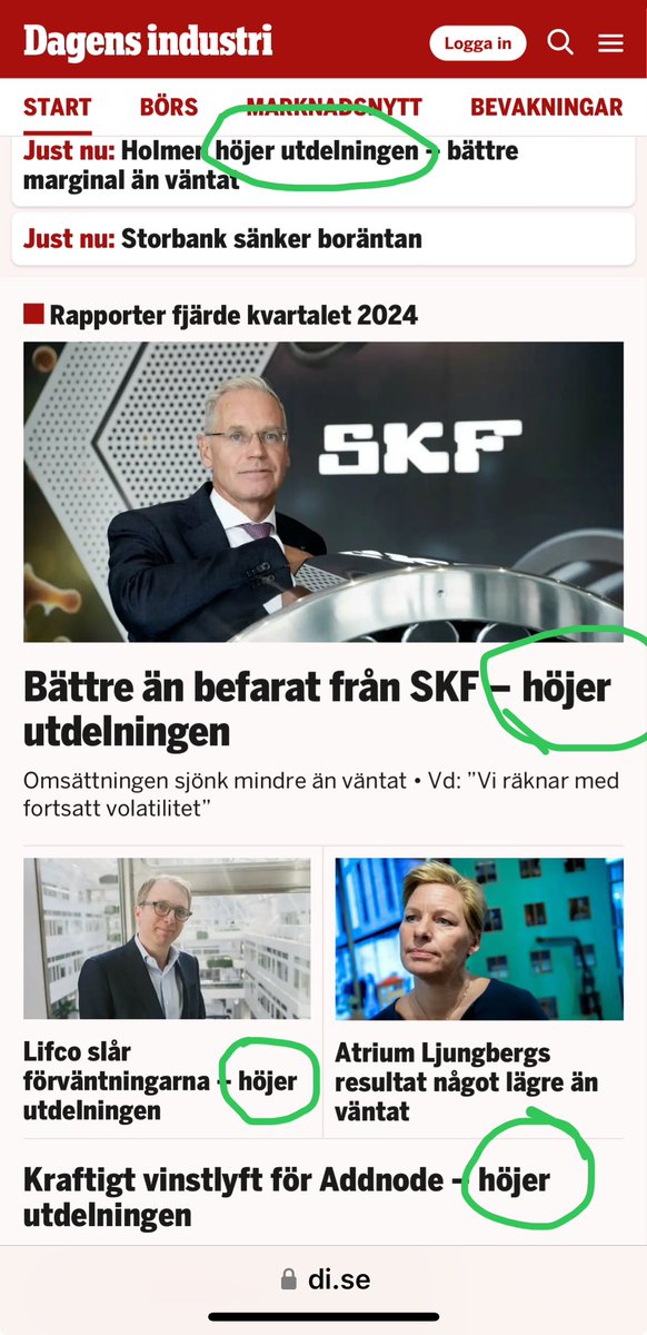 Höjda utdelningar ett tydligt tecken i årets rapportbonanza?