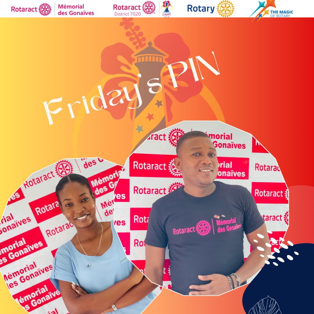 RotaractGves's tweet photo. 🔥🔥🔥It’s Pin Friday 🔥🔥🔥
Happy Friday 
🥰🥰🥰🥰🥰🥰🥰🥰🥰🥰
.
.
.
.
.
#LeadInspireGrowHopeTransform
#LightRD7020
#RotaractlsLight
#RotaractClubMemorialGonaivesIsLight
#Bewell
#VocationalServiceMonth 
#rotaractdistrict7020 https://t.co/xASzXASxrD