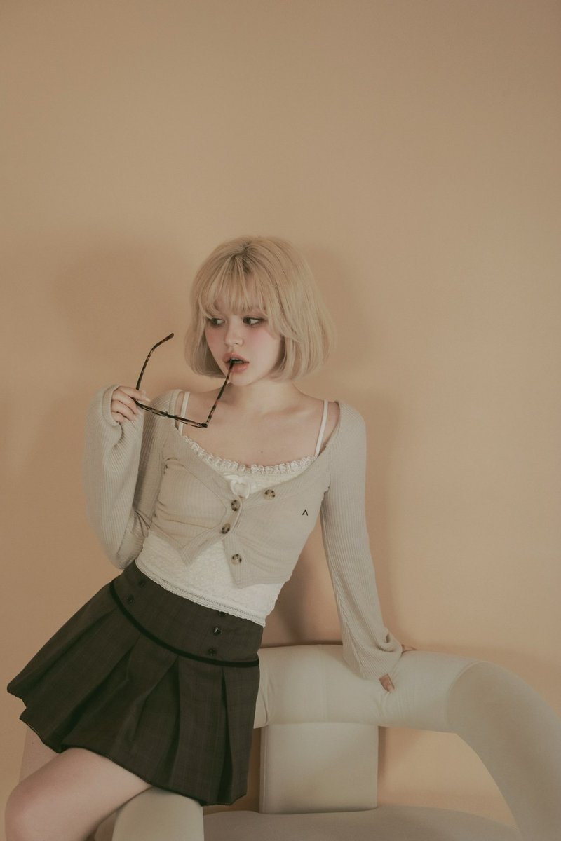 トップス andmary Clala layered set Clala layered set color beige/gray ¥13200-tax in キャミは繊細な
