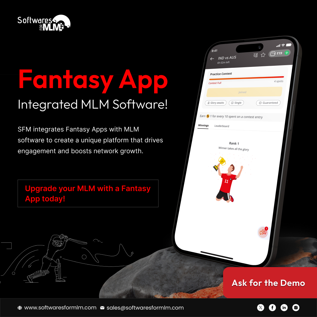 Softwaresformlm's tweet image. Fantasy App Integrated MLM Software!
Create a unique platform that drives engagement and boosts network growth.

Upgrade your MLM with a Fantasy App today!
tinyurl.com/4tb5ch9b

#MLMSoftware #FantasyIntegration #SoftwaresForMLM #SportsTech