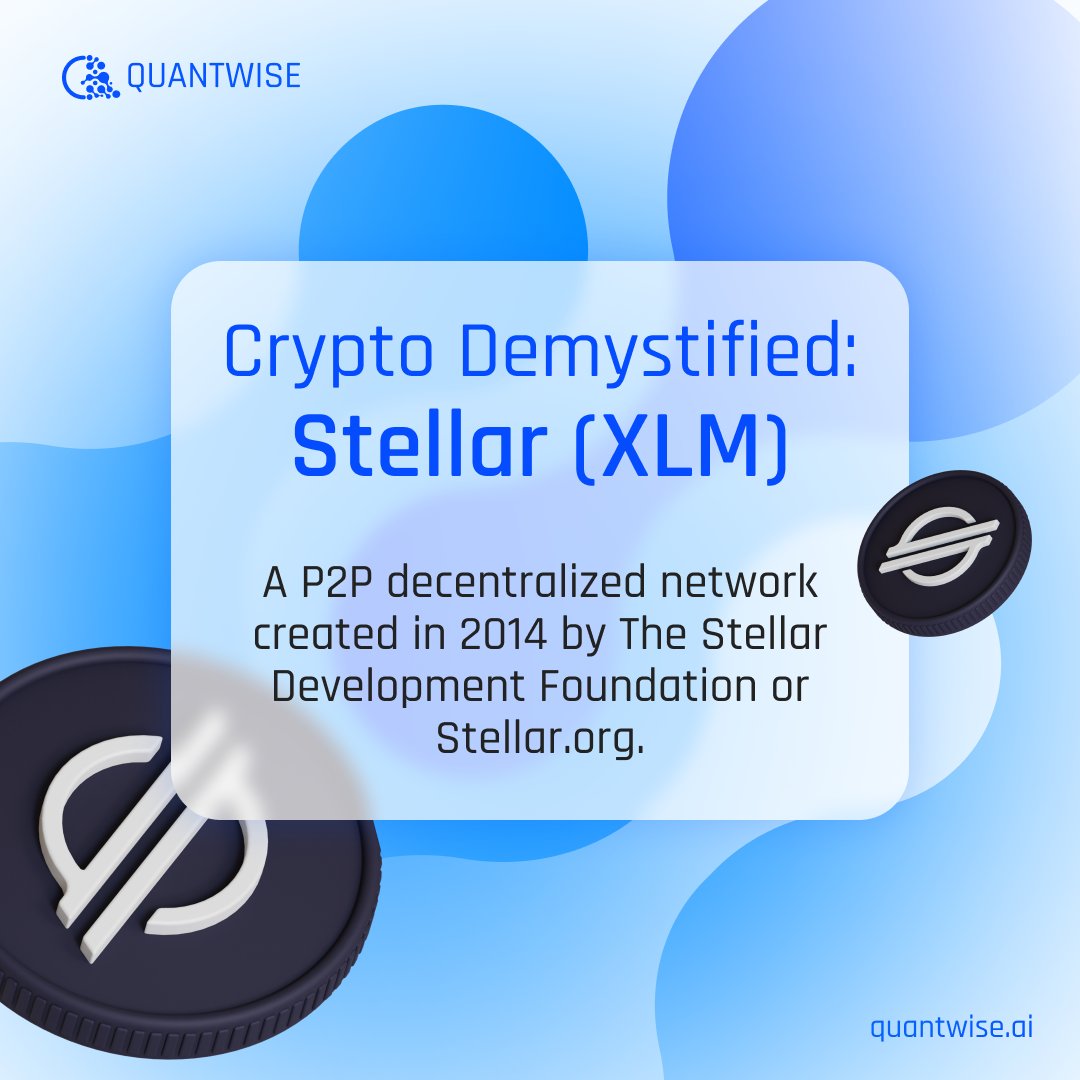 quantwiseai's tweet image. 🌍 Stellar (XLM): Empowering economic inclusion!
Discover how this decentralized network connects financial systems worldwide and makes transactions fast, simple, and cost-effective. 💸
Swipe through to learn more! 🚀
#CryptoDemystified #Stellar #BlockchainFinance