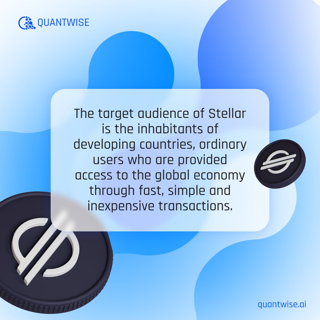 quantwiseai's tweet image. 🌍 Stellar (XLM): Empowering economic inclusion!
Discover how this decentralized network connects financial systems worldwide and makes transactions fast, simple, and cost-effective. 💸
Swipe through to learn more! 🚀
#CryptoDemystified #Stellar #BlockchainFinance