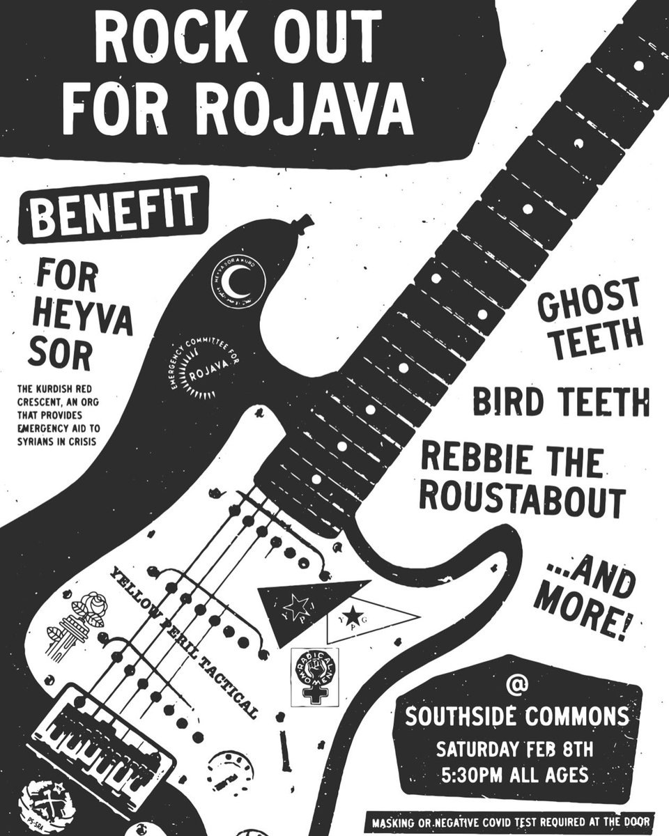 SeattleDSA's tweet image. Whoever said we can’t sing and dance while building the revolution? 
Join comrades for an evening fundraising event as we help raise funds for Heyva Sor a Kurd (the Kurdish Red Crescent)  RSVP below! 🌹

actionnetwork.org/events/rock-ou…
