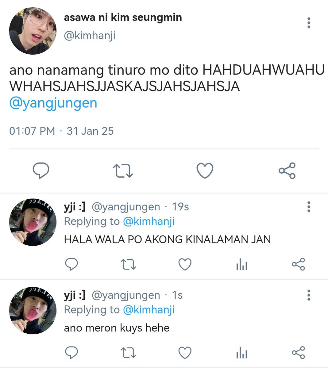 yslescribeo's tweet photo. hanji and his chronically offline asawa, a seungsung filo few twts au (part 4)

plot twist: hindi na chronically offline si kim?! https://t.co/f8Trrsjy7y