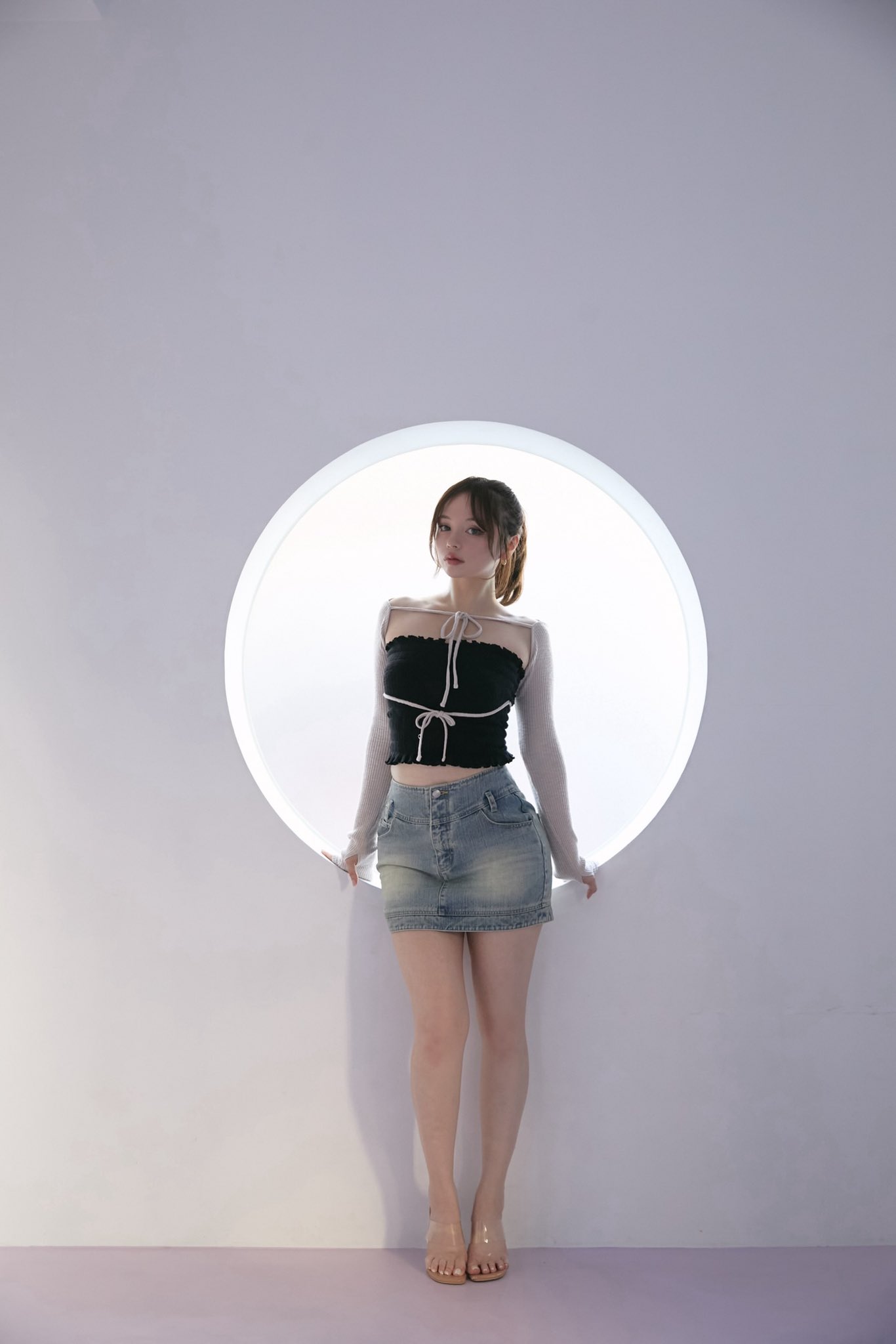 アンドマリー Jenny denim mini skirt ANDMARY】Jenny denim mini skirt