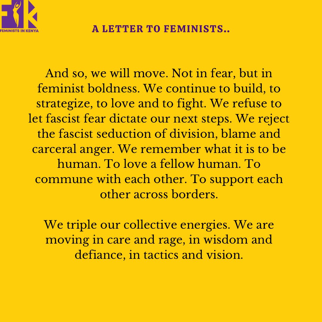 Dear feminists, we have met these moments before - but the people who value humanity are more than the people who don’t. ✊🏾
Read our letter to feminists everywhere. 👇🏾