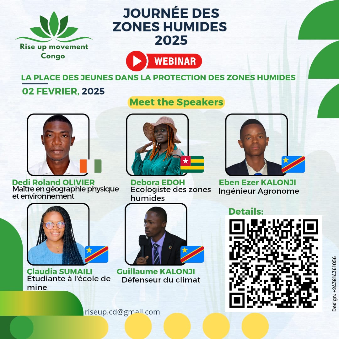 A chaque fois que l'occasion se présentera, il sera toujours de notre intérêt de sensibiliser.

Pour la journée mondiale des zones humides, nous parlerons de notre place dans leurs protections.

Ce sera cet dimanche 02 février à 17h GMT : meet.google.com/erb-qcoi-dir 

#zoneshumides
