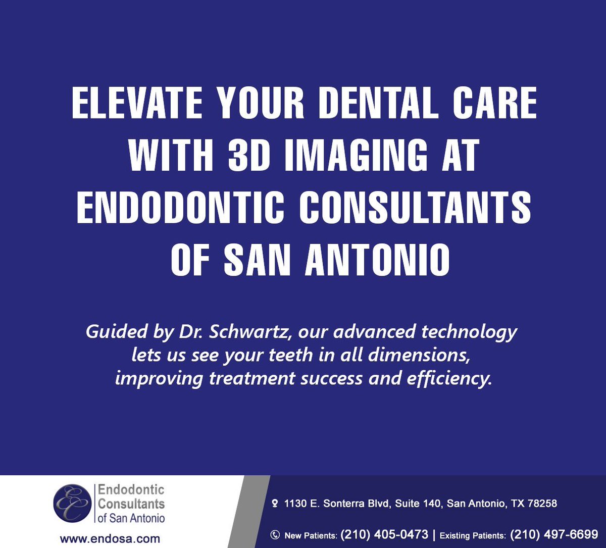 Our team, led by the experienced Dr. Schwartz, is dedicated to providing you with safe and reliable care. Advanced technology makes it easier to diagnose and treat complex dental issues. Learn more at endosa.com #endodonticconsultantsofsanantonio #sanantonio #TX