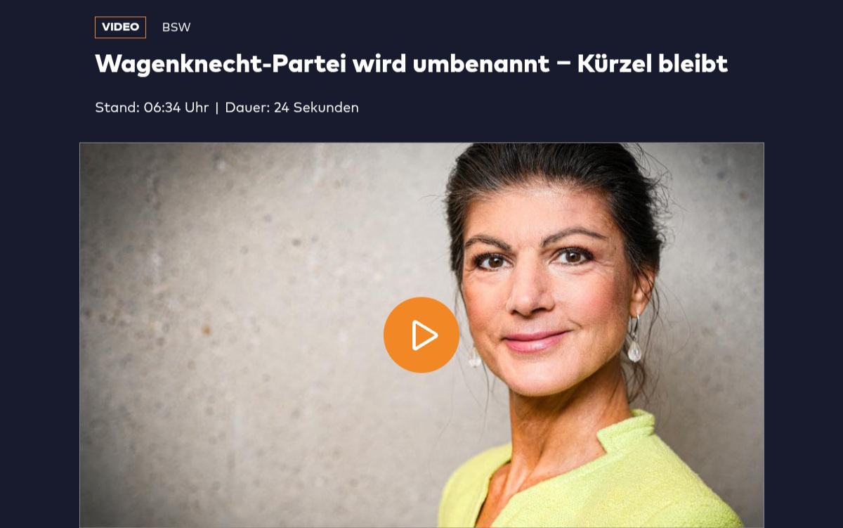BSW: Partei wird unbenannt- Kürzel bleibt:

Bündnis
Stabile
Wixvorlage
