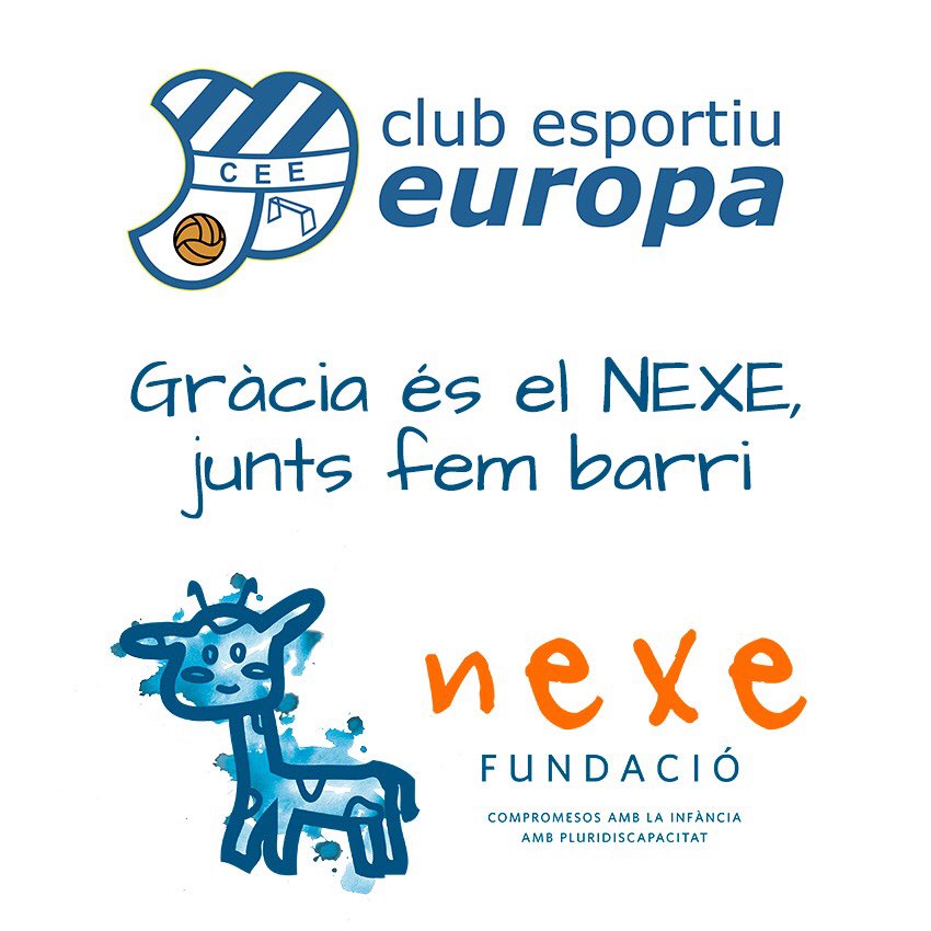 📢“Gràcia és el NEXE, junts fem barri” 
Amb aquest lema iniciem vincles per crear comunitat amb entitats de referència del barri de Gràcia. Gràcies <a href="/CEEuropa/">Club Esportiu Europa</a> pel vostre compromís, per deixar-nos espai  i donar-nos veu i presència amb aquesta lona al vostre camp de futbol!