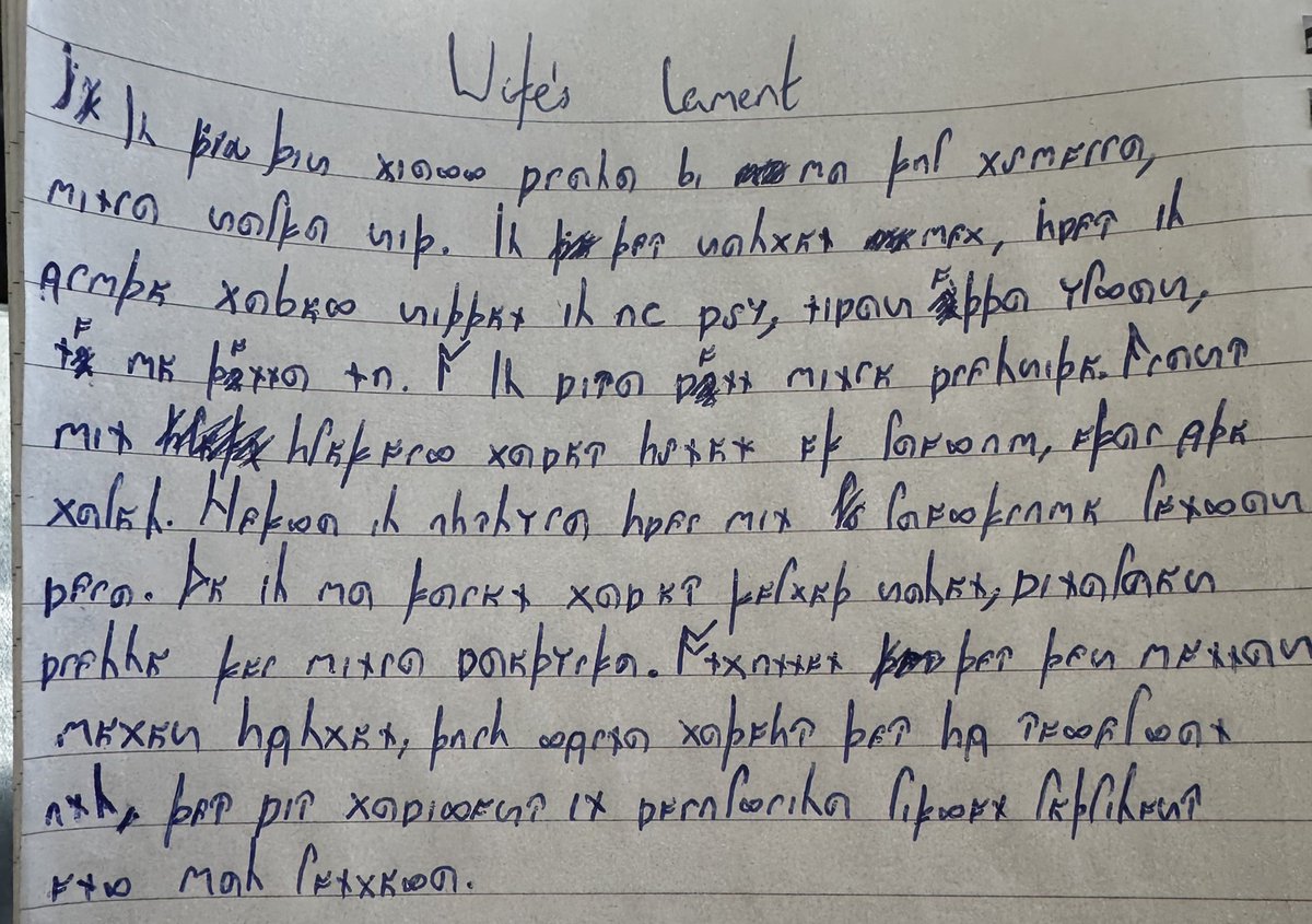 madhav_deval's tweet photo. Thought it was about time I learned runes and then decided to design a “lower case font” for them- maybe if Christianisation hadn’t been tied to the Latin alphabet, Germanic peoples would have switched to books in runic, allowing more curved letter forms. @wylfcen https://t.co/Auxrbo7G1Z