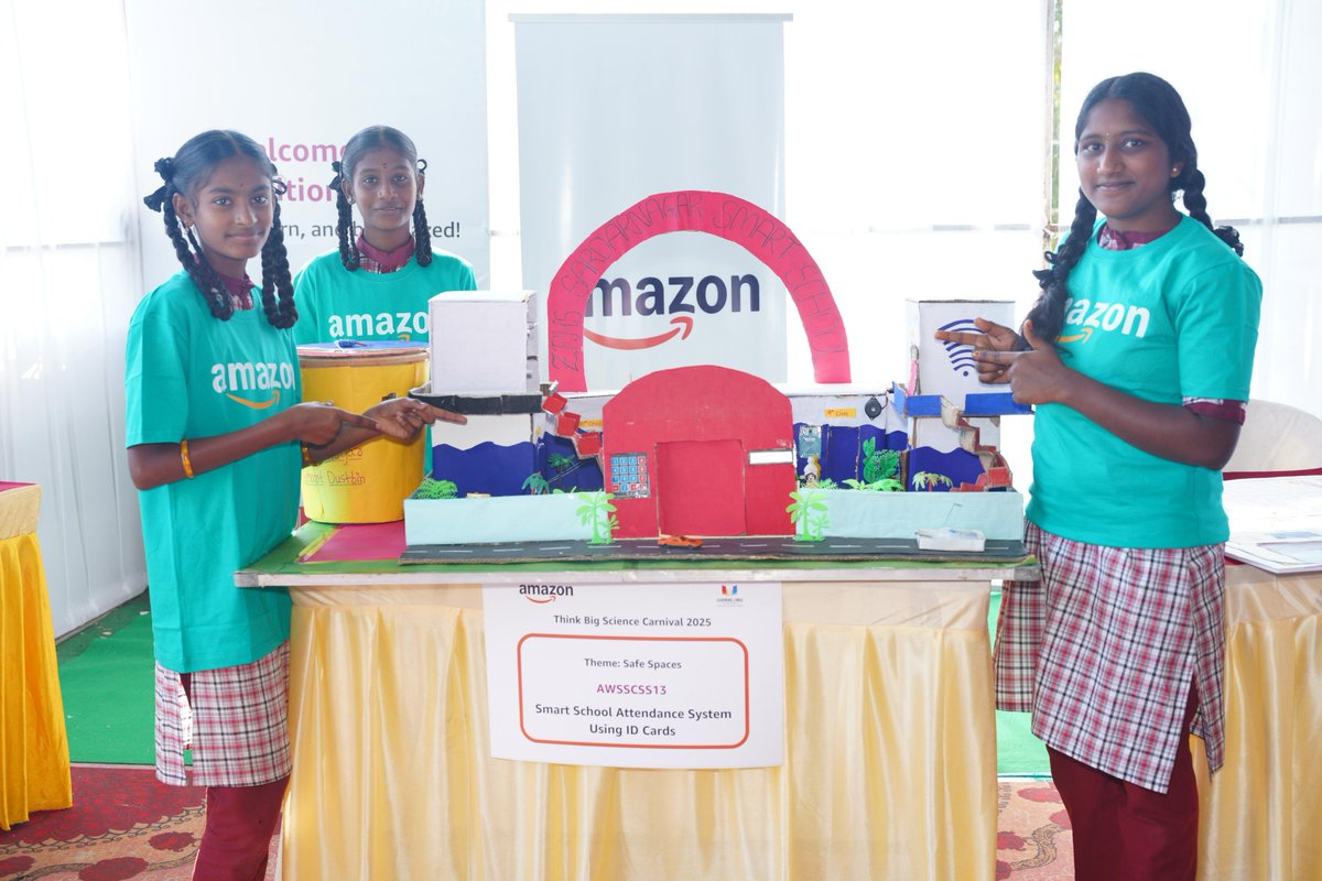 LLF_IN's tweet image. The next generation of innovators has arrived! ✨
#Amazon #ThinkBigScienceCarnival 2025 is now live in Rangareddy district, Telangana, celebrating inclusivity and innovation with 25 student-led projects. Stay tuned to learn more!
@cdp_hi #AWSInCommunities