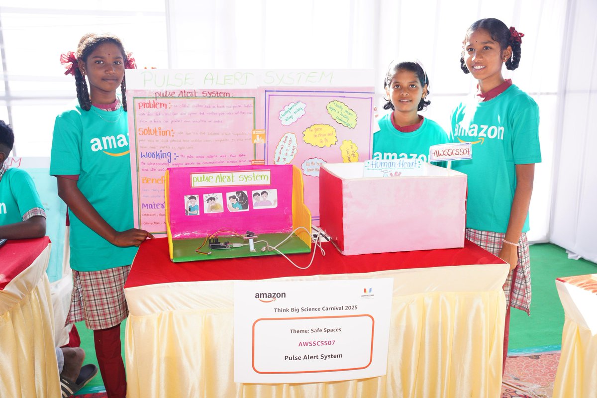 LLF_IN's tweet image. The next generation of innovators has arrived! ✨
#Amazon #ThinkBigScienceCarnival 2025 is now live in Rangareddy district, Telangana, celebrating inclusivity and innovation with 25 student-led projects. Stay tuned to learn more!
@cdp_hi #AWSInCommunities