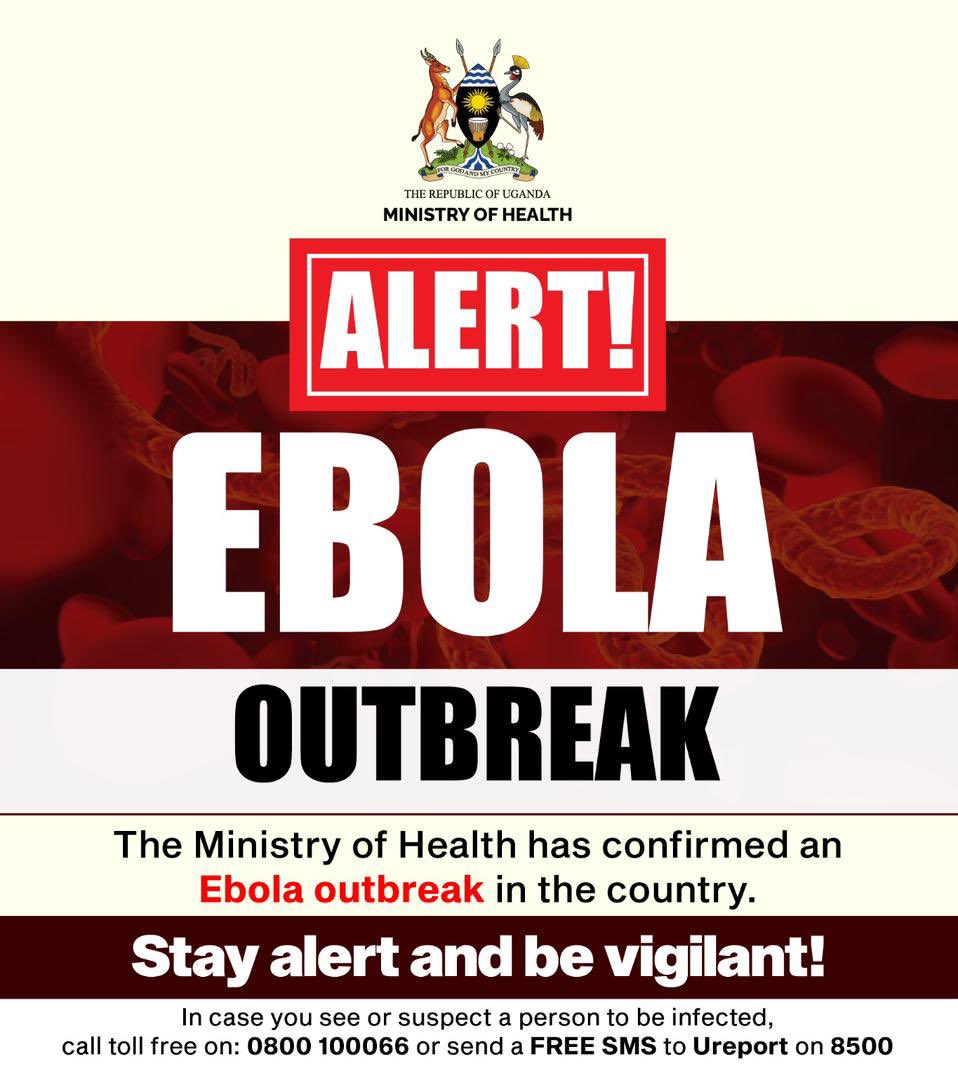 JudithNkt's tweet photo. Please report any suspected cases of Ebola to @MinofHealthUG on toll free line 0800100066 for immediate assistance and linkage to healthcare providers.
You can ask any inquiries that you have about Ebola, on the same number at a free cost!
Together we can fight #Ebola 
0800100066 https://t.co/D8sKwS9nfK