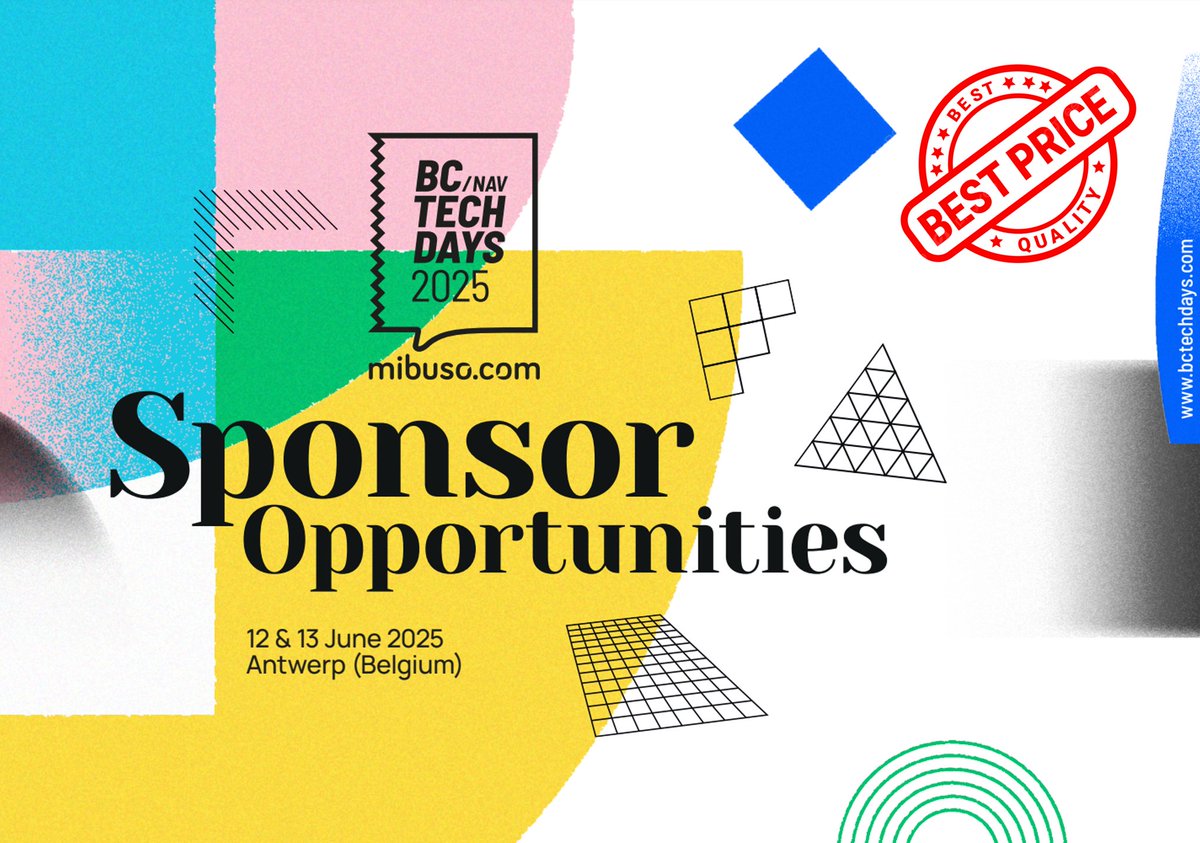 🌟 Opportunity for Sponsors! 🌟

Are you looking to elevate your brand and connect with top Business Central developers? #BCTechDays is the perfect platform to showcase your solutions to an engaged audience of technical decision makers.

Visit our website for the brochure.