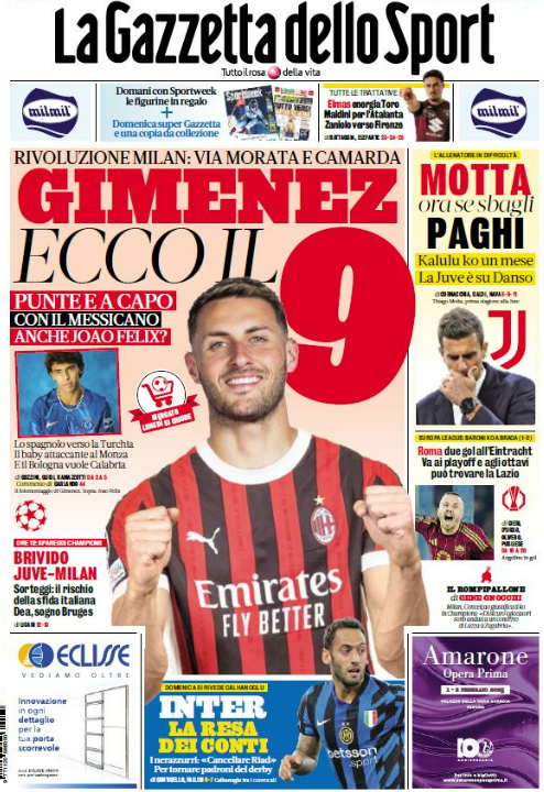 ADSportwereld's tweet image. Via ons liveblog blijf je op de hoogte van alle laatste transfernieuwtjes 👇
✅ Giménez op Italiaanse voorpagina
✅ Van Bergen naar Sparta
✅  FC Twente wil Salah-Eddine niet kwijt
ad.nl/voetbal/transf…