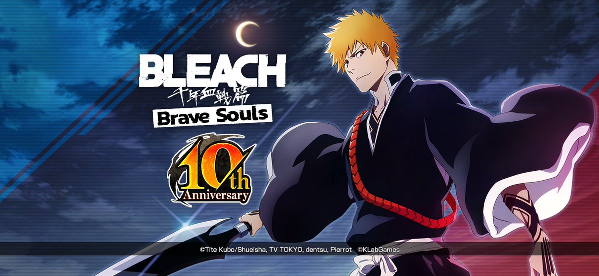Bleach: Brave Souls 10th Anniversary Special Trailer: Part 1 revealed today!
Also, check out the Thousand-Year Blood War Zenith Summons: Threat featuring Äs Nödt and others

klab.com/en/press/relea…

#BLEACH_anime #BLEACH #BraveSouls #KLab